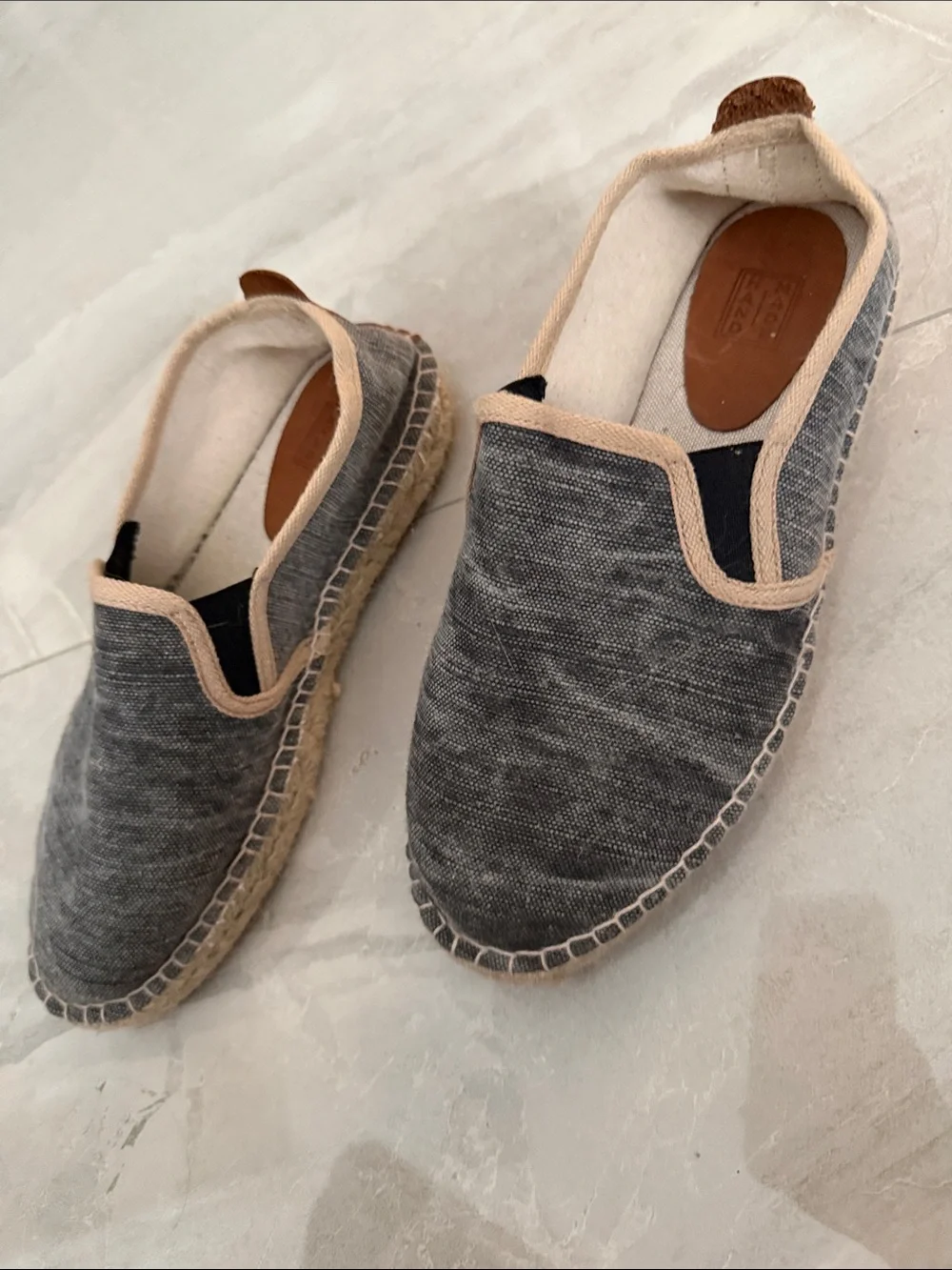 Men's Grey Canvas Slip-On Espadrilles